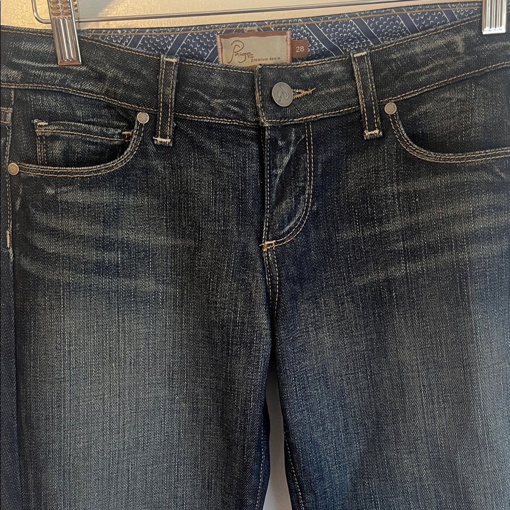 Paige Laurel Canyon Jeans Size 28 Boot Cut Flare Low Rise Y2K Coastal Cowgirl - Picture 3 of 11